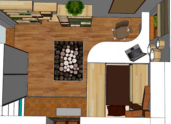 3D návrh dětského pokoje pro … náctiletého kluka